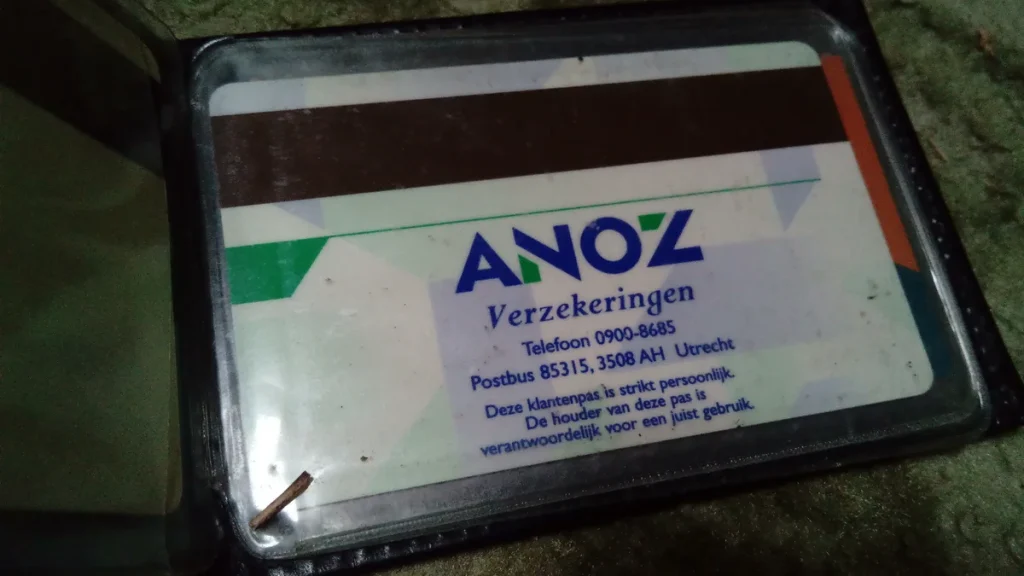 Nederlandse zorgverzekeringskaart — collectieve zorgverzekering via werkgever of Aon