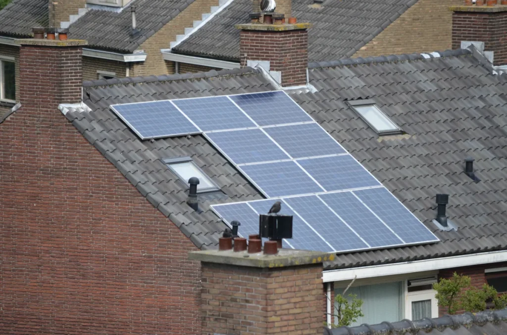 Zonnepanelen op een dak in Nederland — energieverzekering voor zonnepanelen en warmtepomp 2026
