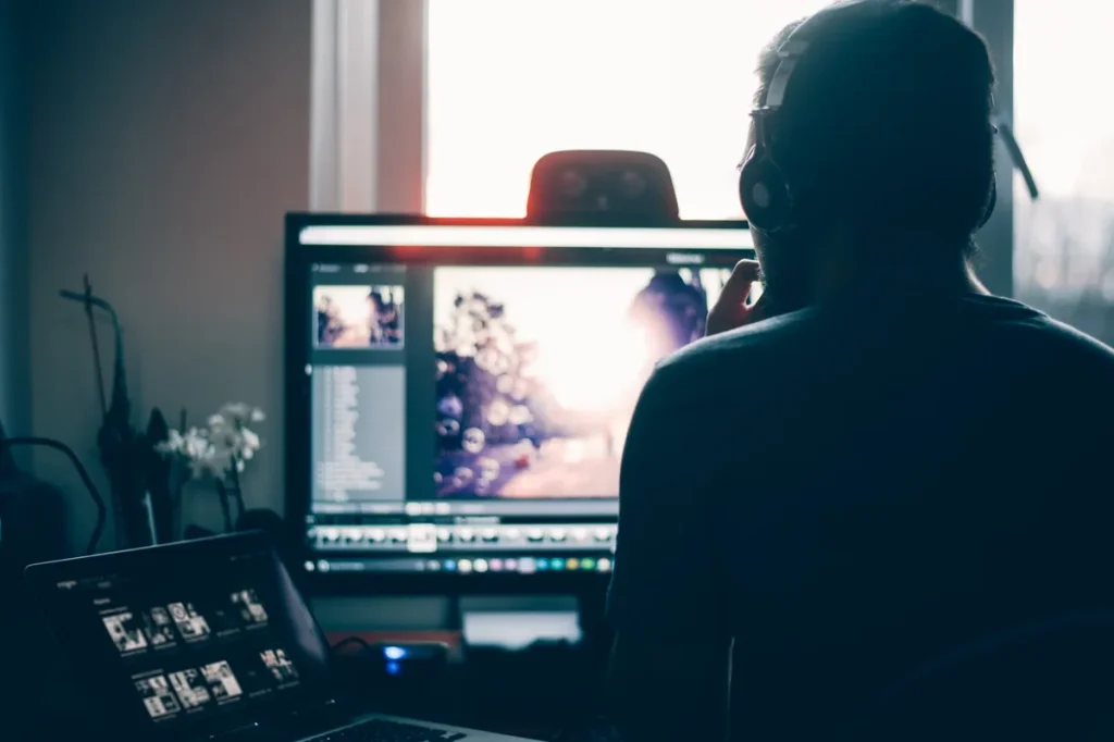 ZZP-freelancer werkt achter computer en laptop — AOV arbeidsongeschiktheidsverzekering voor zelfstandigen