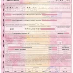 Polisblad van een verplichte autoverzekering — voorbeeld van een officieel verzekeringspolisdocument