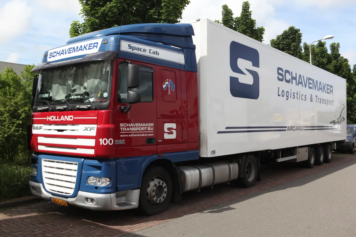 DAF XF vrachtwagen van Schavemaker Logistics & Transport Beverwijk, illustratie vrachtwagenverzekering 2026